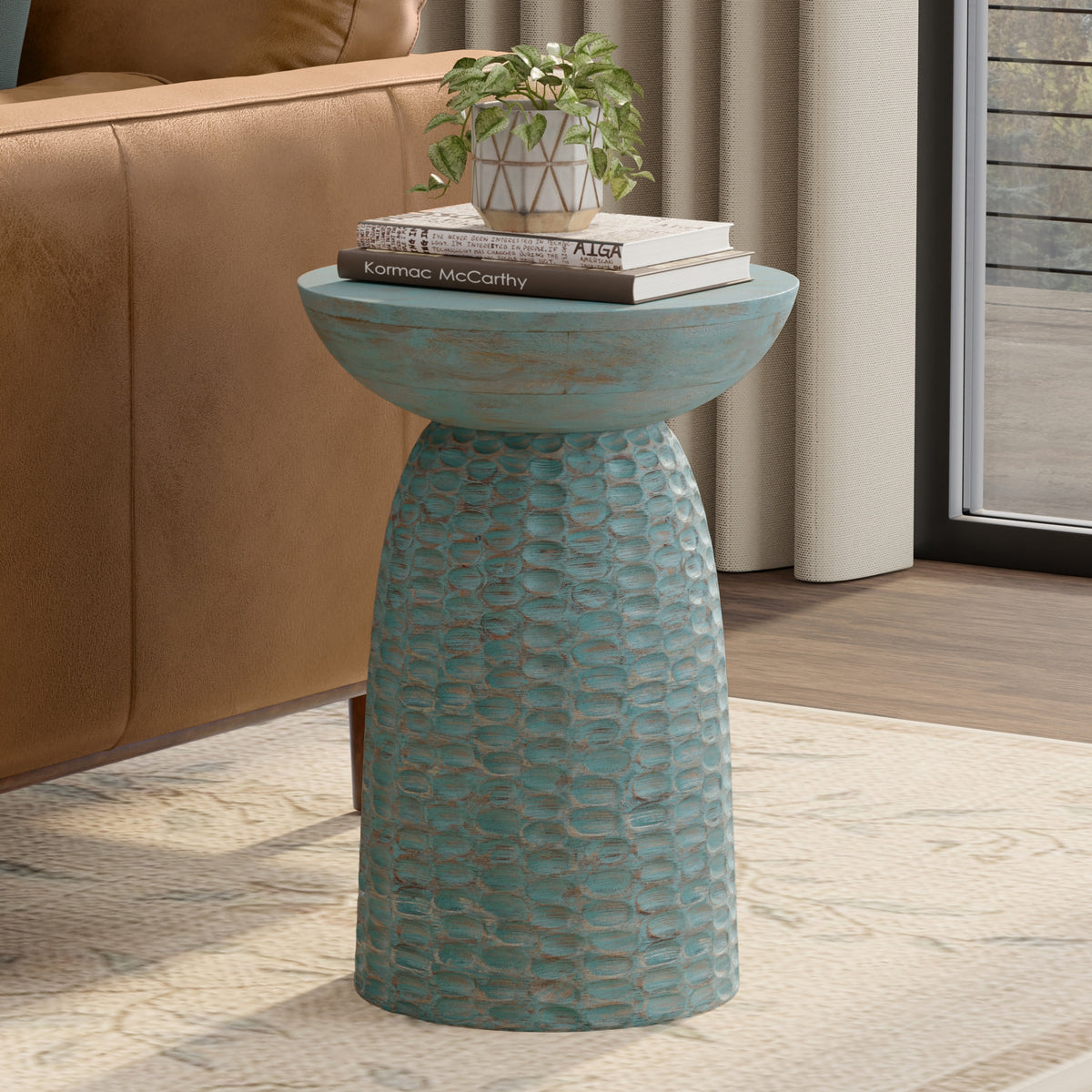 Teal Wash 16 inch | Boyd 16 inch Accent Table