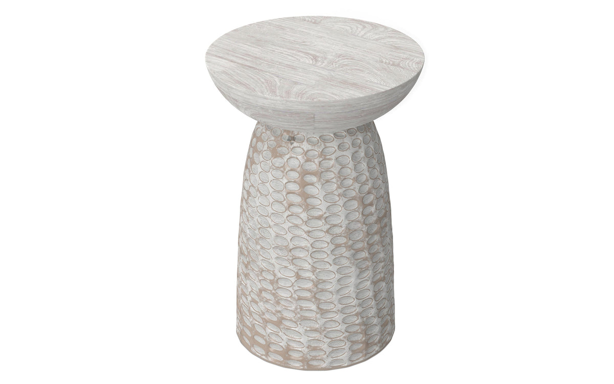 White Wash 16 inch | Boyd 16 inch Accent Table