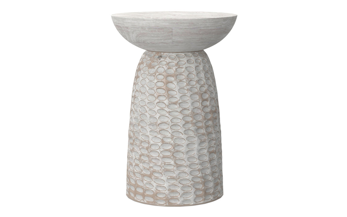 White Wash 16 inch | Boyd 16 inch Accent Table