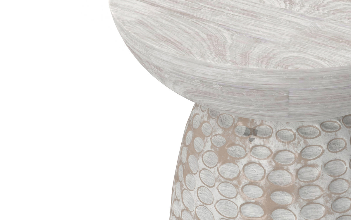 White Wash 16 inch | Boyd 16 inch Accent Table