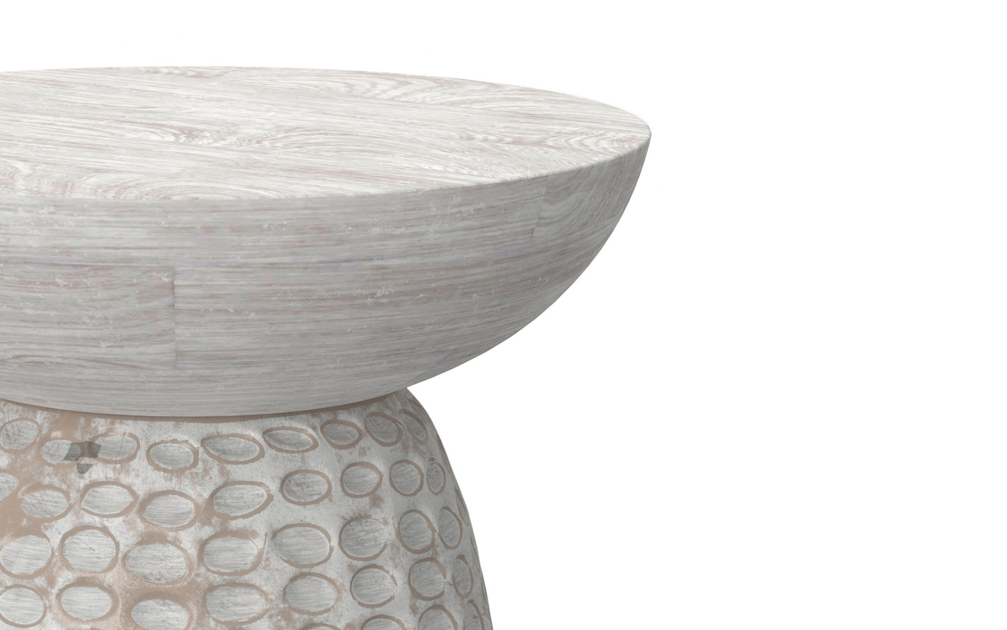 White Wash 16 inch | Boyd 16 inch Accent Table