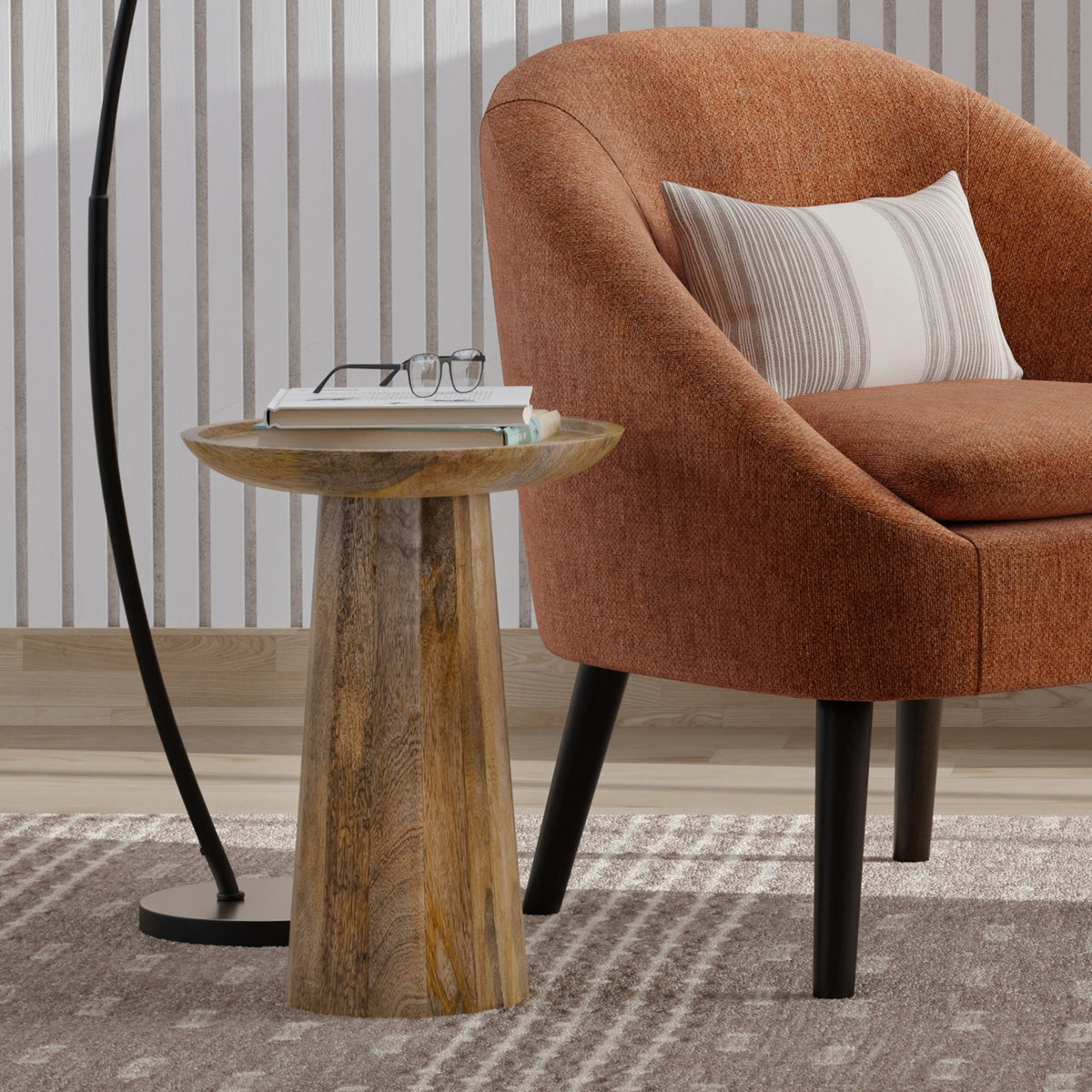 Natural | Dayton Wooden Accent Table in Mango
