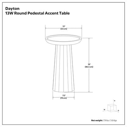 Teal Wash | Dayton Wooden Accent Table