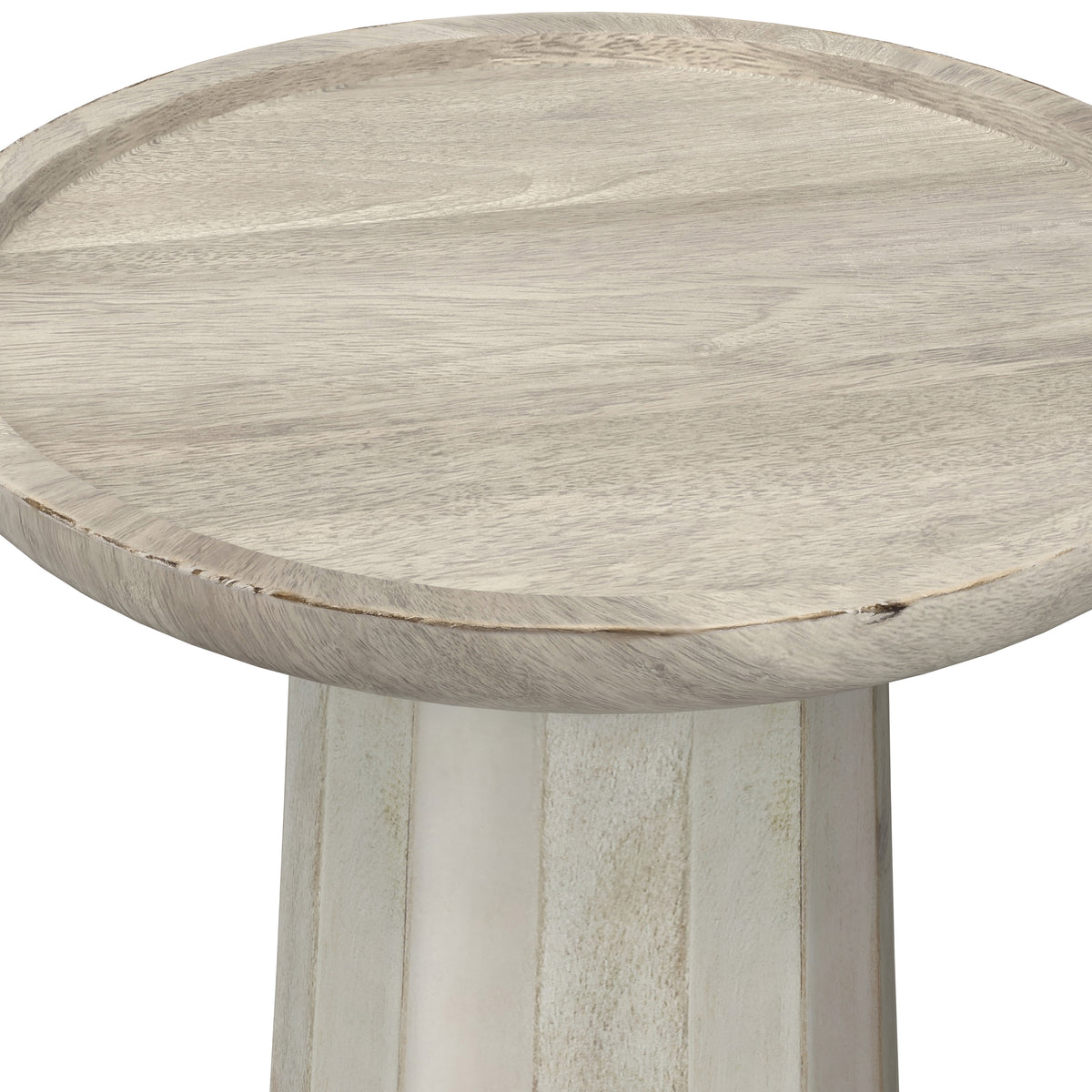 White Wash | Dayton Wooden Accent Table in Mango