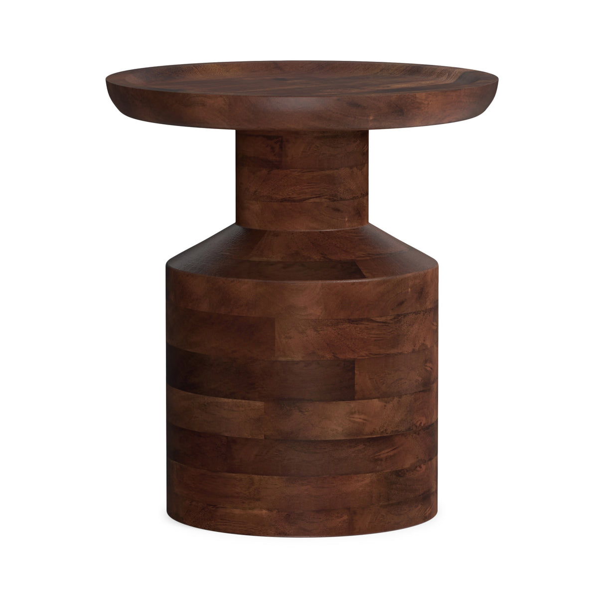 Warm Dark Brown | Haynes Wooden Accent Table in Mango