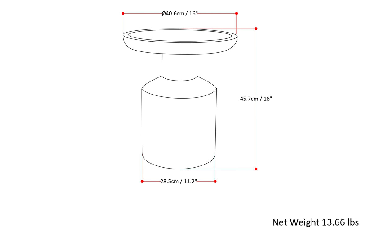 Warm Dark Brown | Haynes End Table