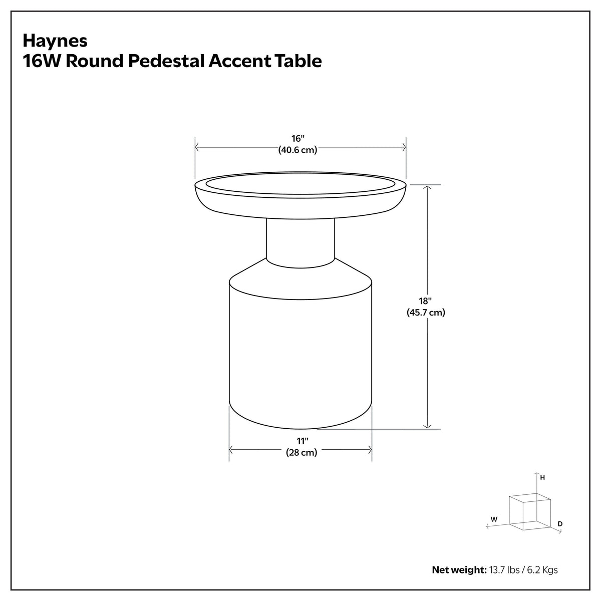 Teal Wash | Haynes Wooden Accent Table in Mango