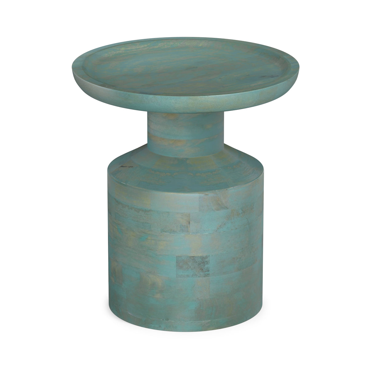 Teal Wash | Haynes Wooden Accent Table in Mango
