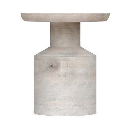 White Wash | Haynes Wooden Accent Table in Mango