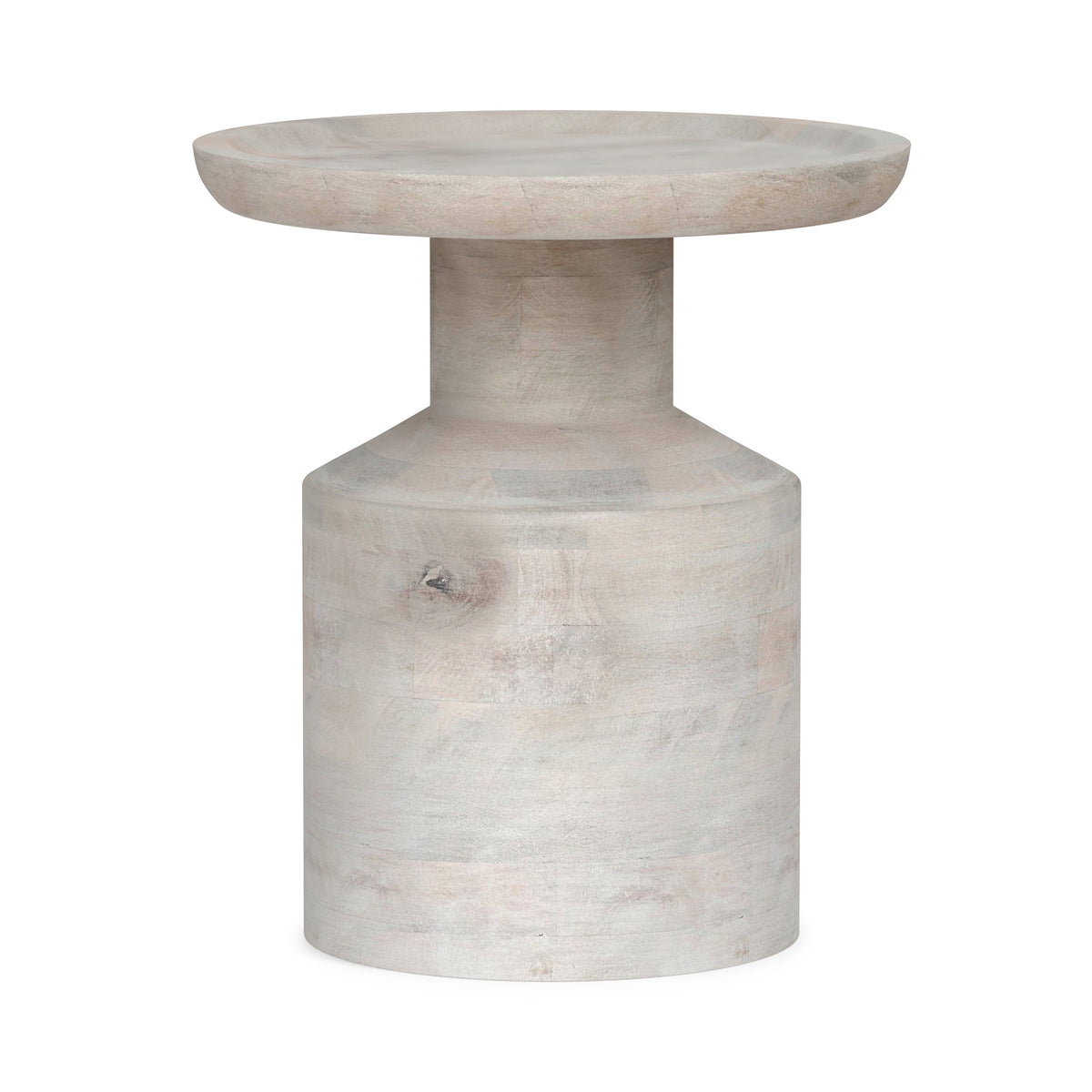 White Wash | Haynes Wooden Accent Table in Mango