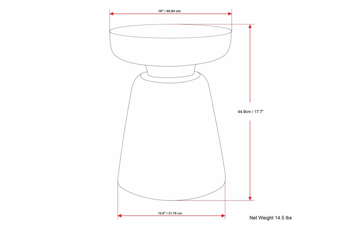 Distressed White Wash | Robbie Accent Table