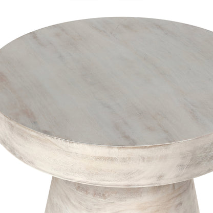 Distressed White Wash | Robbie Accent Table in Mango