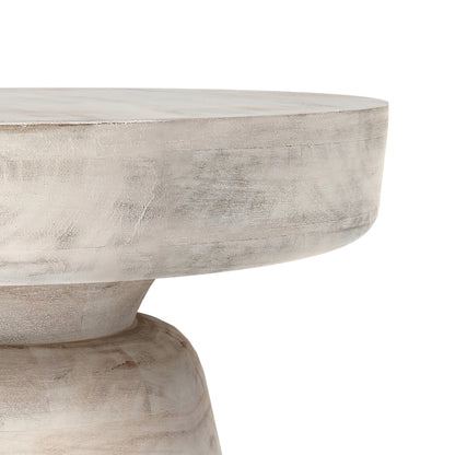Distressed White Wash | Robbie Accent Table in Mango