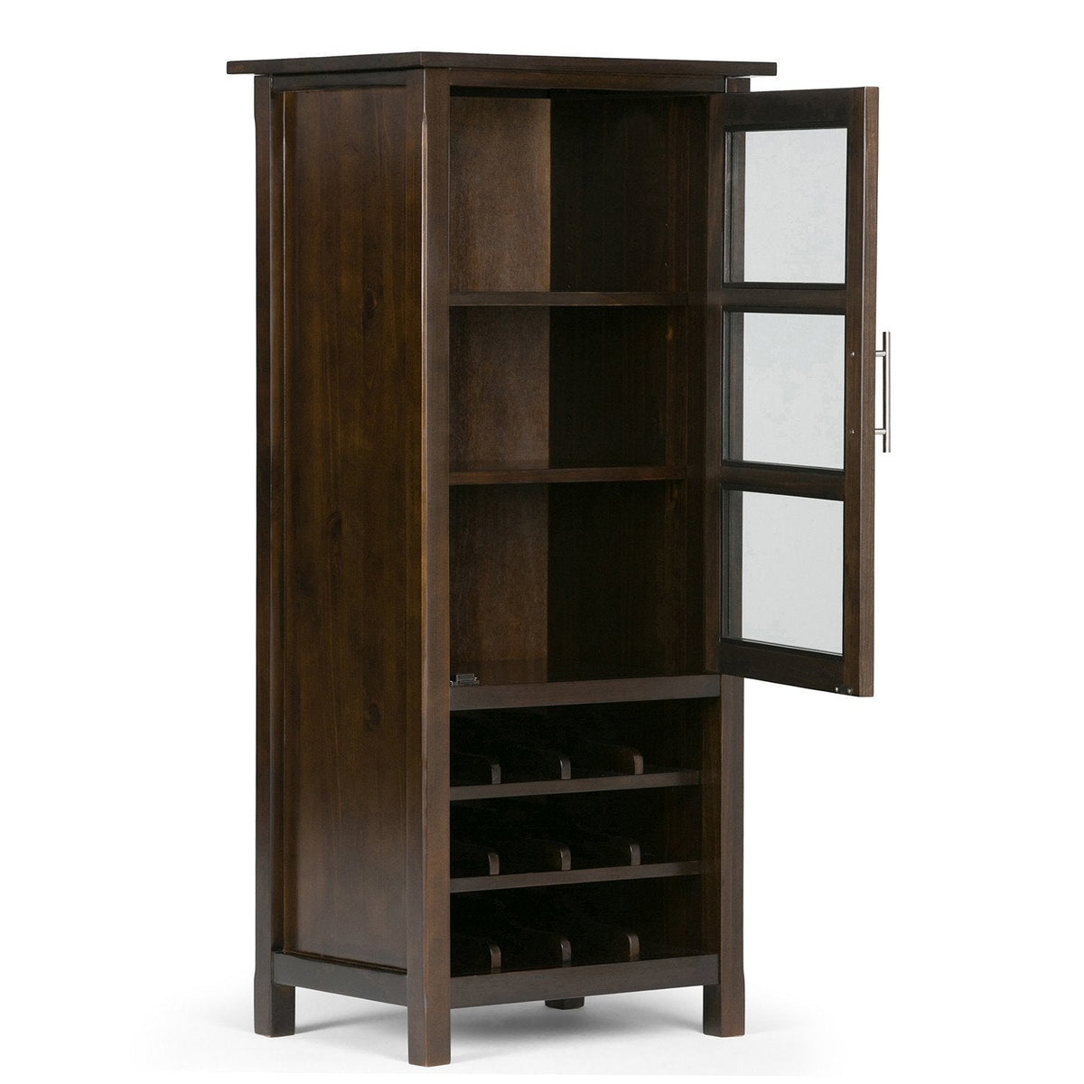 Brunette Brown | Avalon Wine Rack & Storage Cabinet