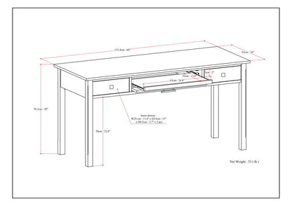 Brunette Brown | Avalon Large Desk