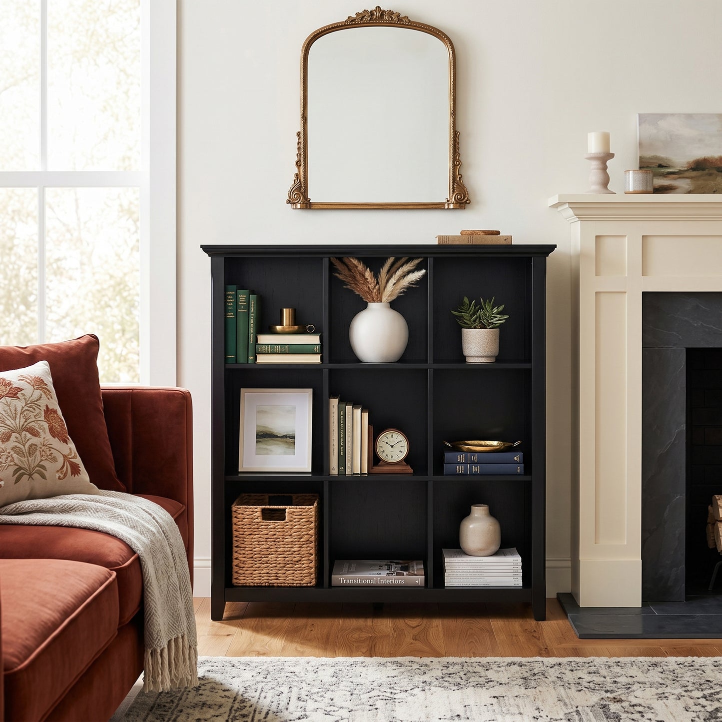 Black | Acadian 9 Cube Bookcase
