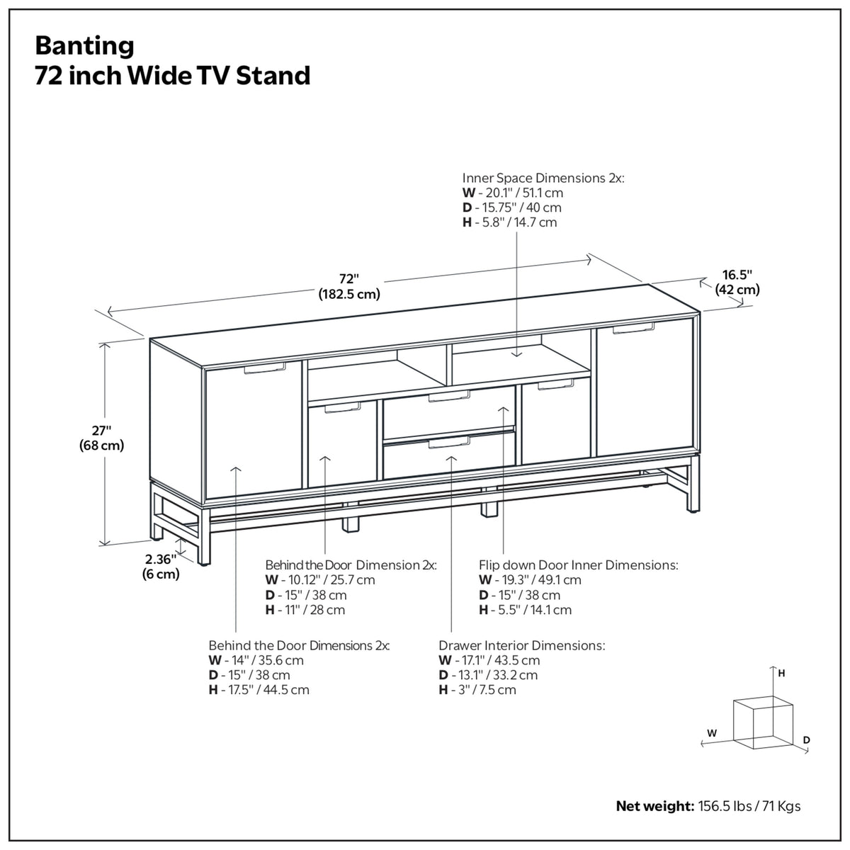 Banting 72 inch TV Stand