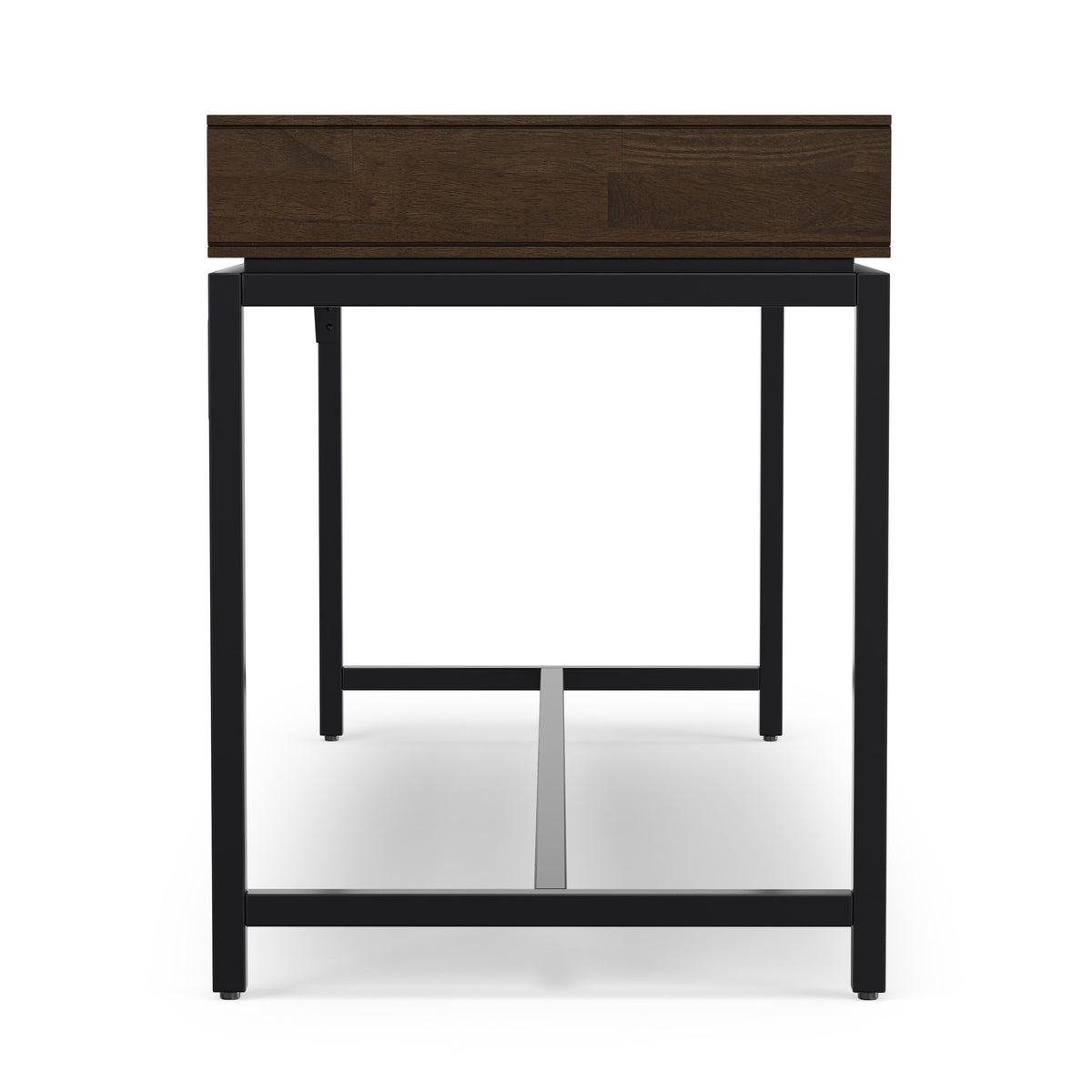 Deep Walnut Brown Rubberwood | Banting Mid Century Wide Desk in Rubberwood