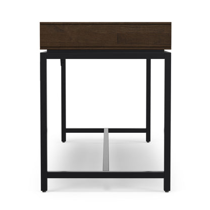 Deep Walnut Brown Rubberwood | Banting Mid Century Wide Desk in Rubberwood