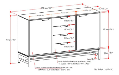 Oak Veneer Oak | Banting Buffet in Oak