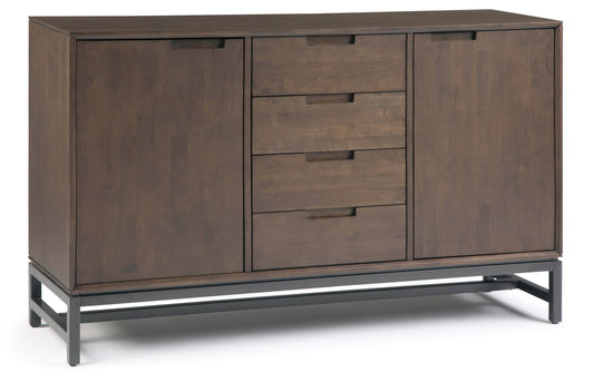 Walnut Brown Walnut | Banting Mid Century Sideboard with Centre Drawers