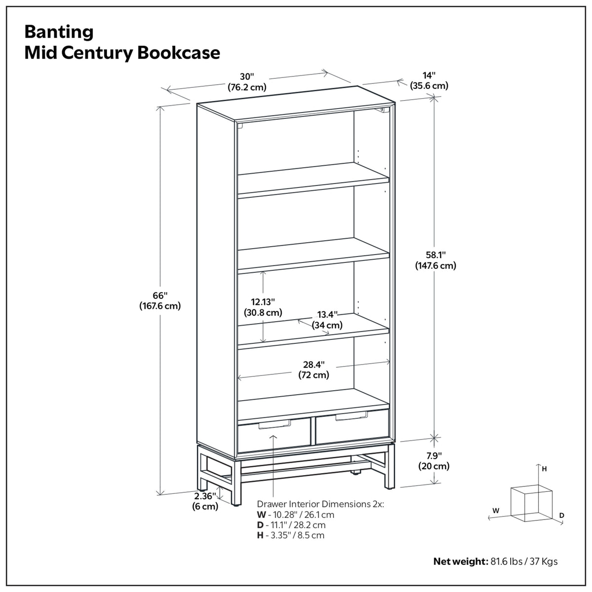 Oak Oak | Banting Bookcase in Oak