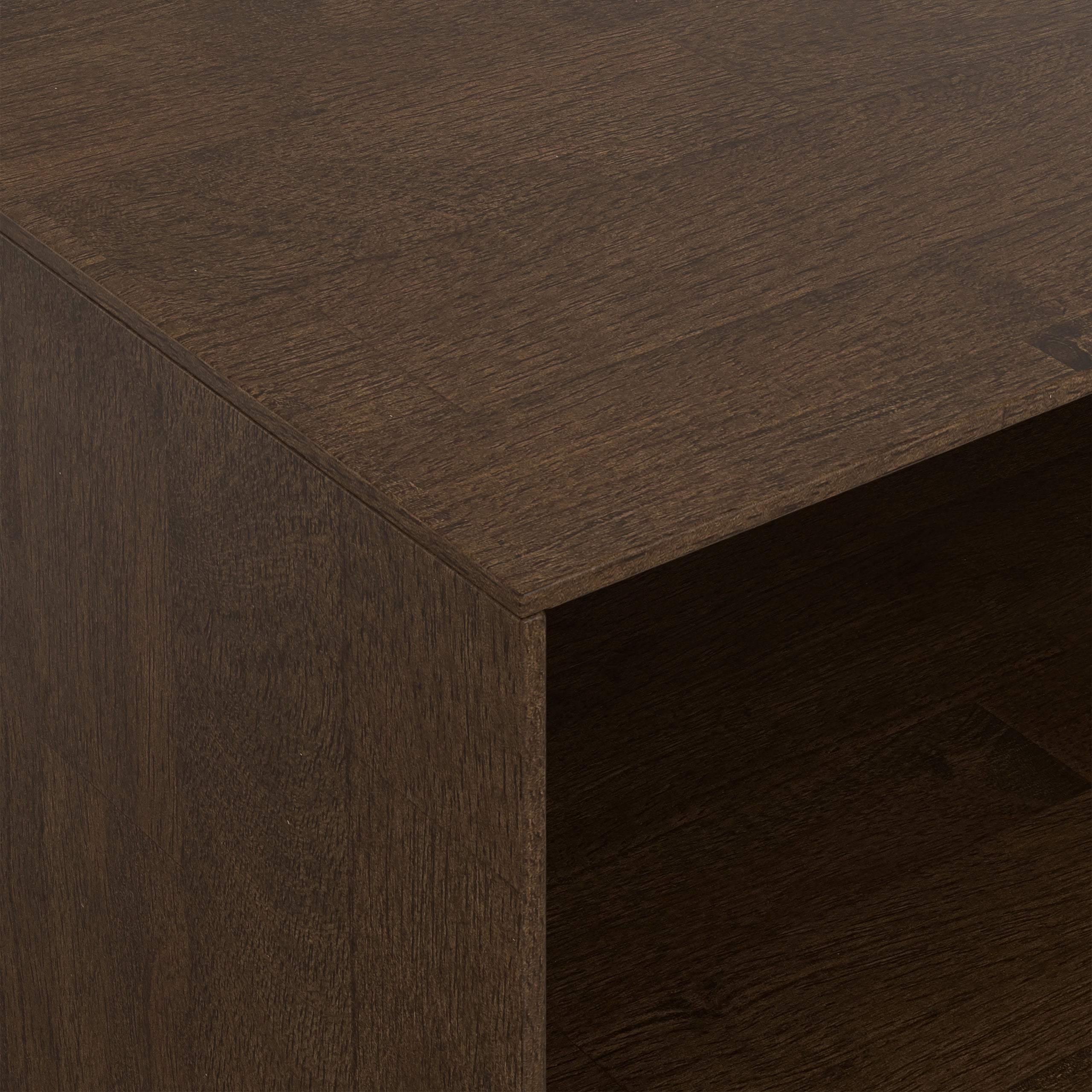 Walnut Brown | Banting Low Wide Bookcase