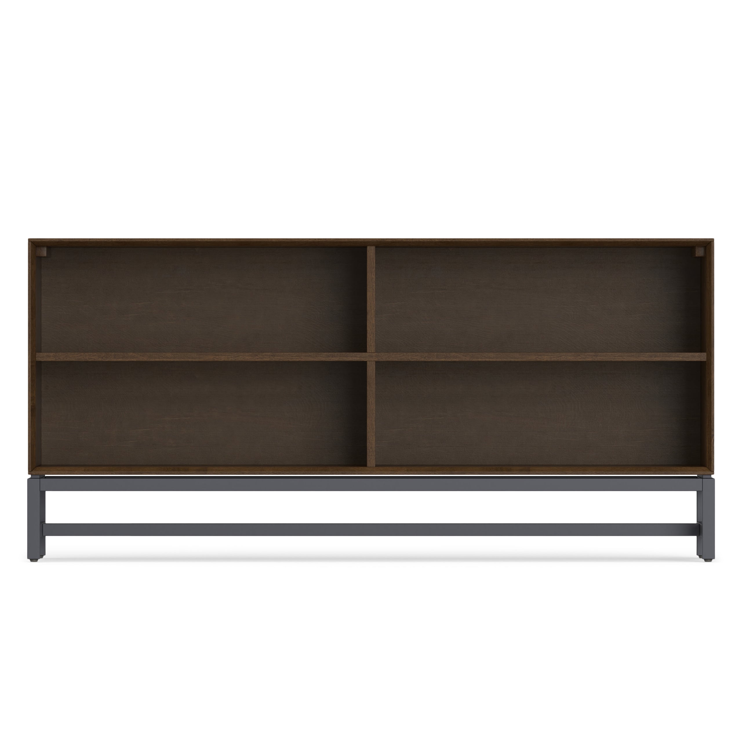 Walnut Brown | Banting Low Wide Bookcase