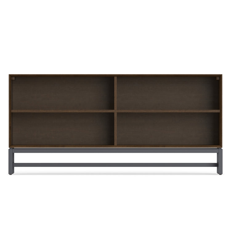 Walnut Brown | Banting Low Wide Bookcase