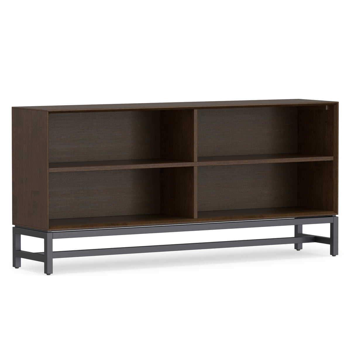 Walnut Brown | Banting Low Wide Bookcase