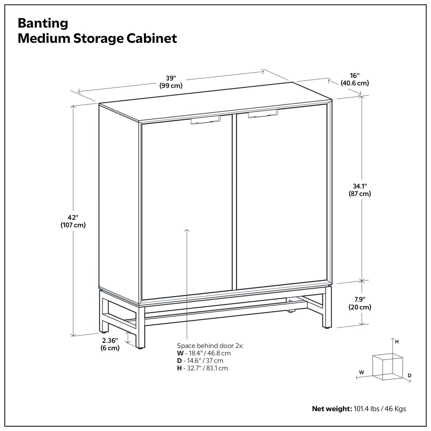 Banting Medium Storage Cabinet