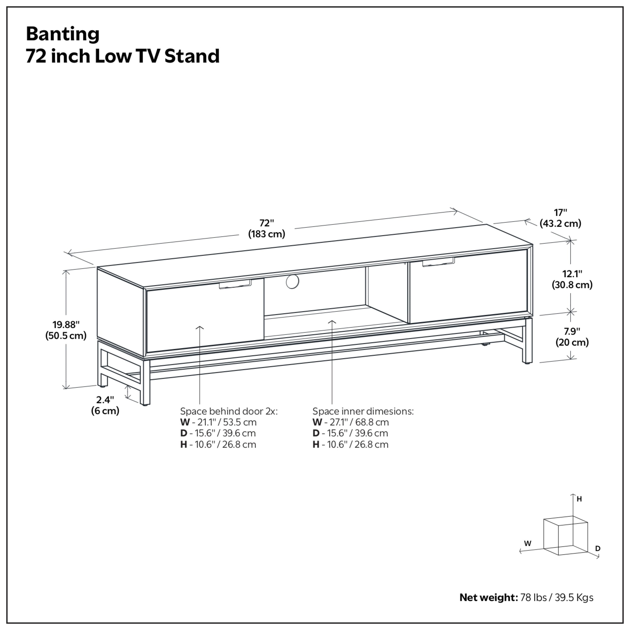 Banting 72 inch Low TV Stand