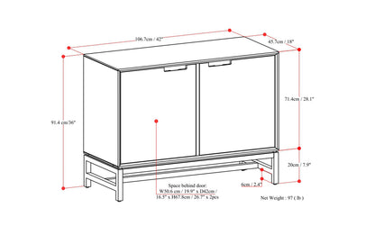 Walnut Brown | Banting 2 Door Sideboard Buffet
