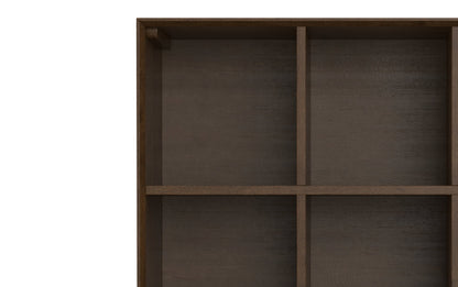 Walnut Brown | Banting 9 Cube Bookcase with Drawers