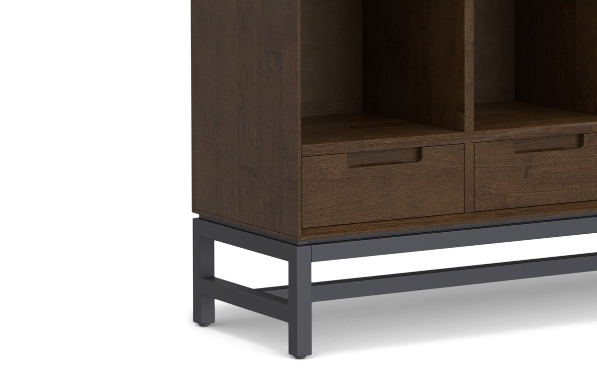 Walnut Brown | Banting 9 Cube Bookcase with Drawers
