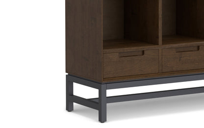 Walnut Brown | Banting 9 Cube Bookcase with Drawers