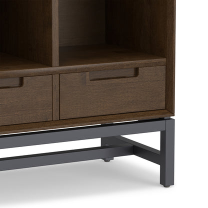 Walnut Brown | Banting 9 Cube Bookcase with Drawers
