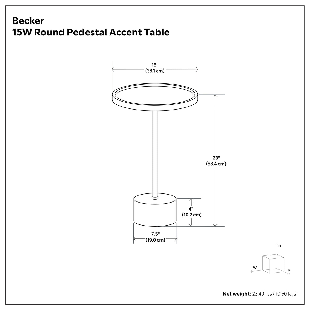 Becker Side Table in Acacia