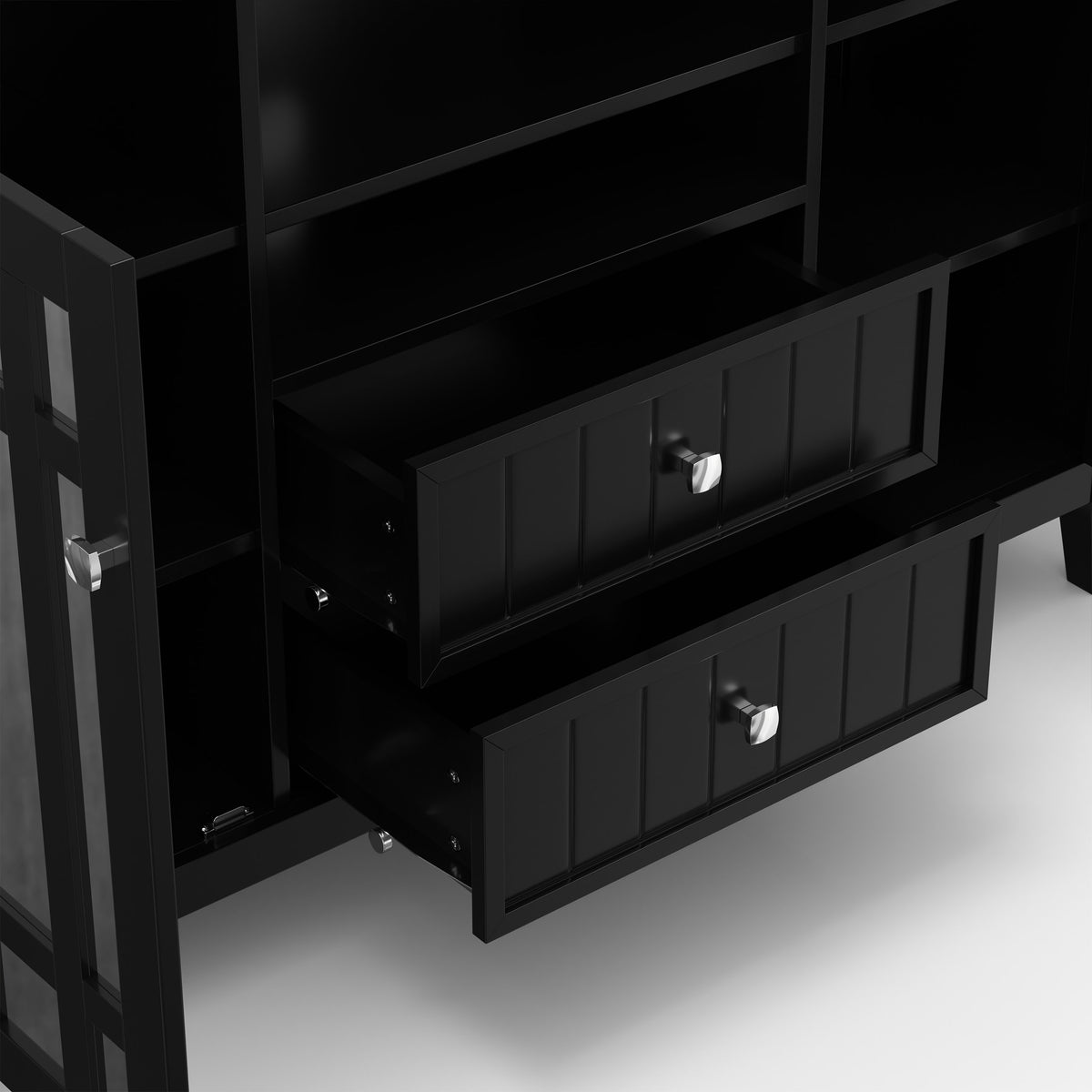 Black Solid Wood - Pine | Bedford Tall TV Stand