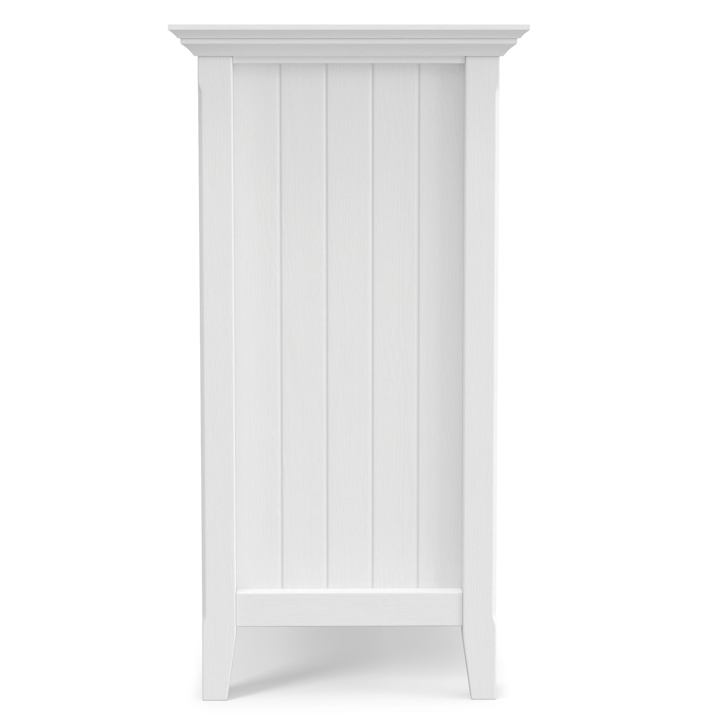 White Solid Wood - Pine | Bedford Tall TV Stand