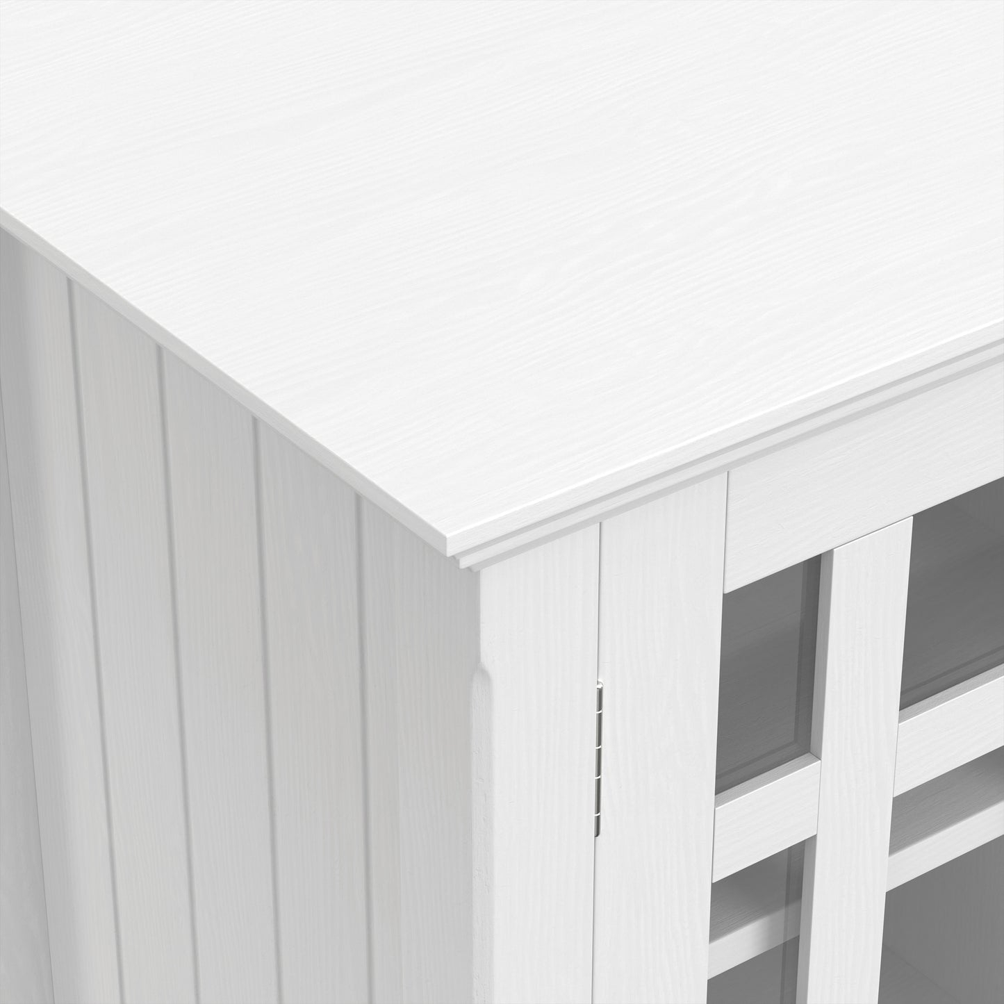 White Solid Wood - Pine | Bedford Tall TV Stand