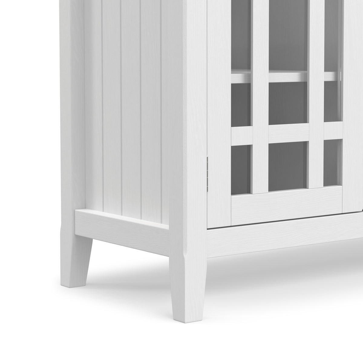 White Solid Wood - Pine | Bedford Tall TV Stand