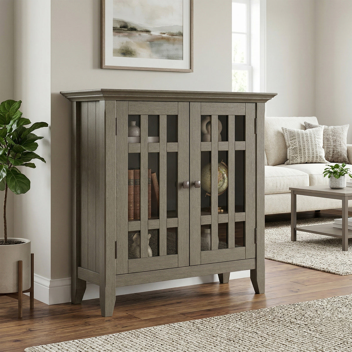 Farmhouse Grey | Bedford Low Storage Media Cabinet