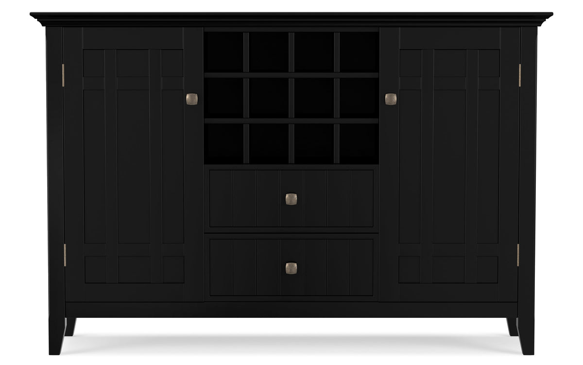Black | Bedford Sideboard Buffet & Winerack