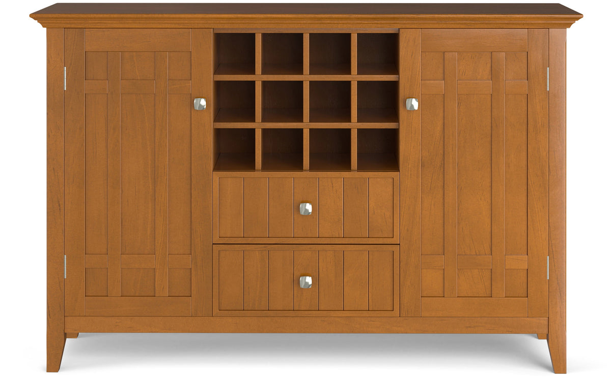 Light Golden Brown | Bedford Sideboard Buffet & Winerack