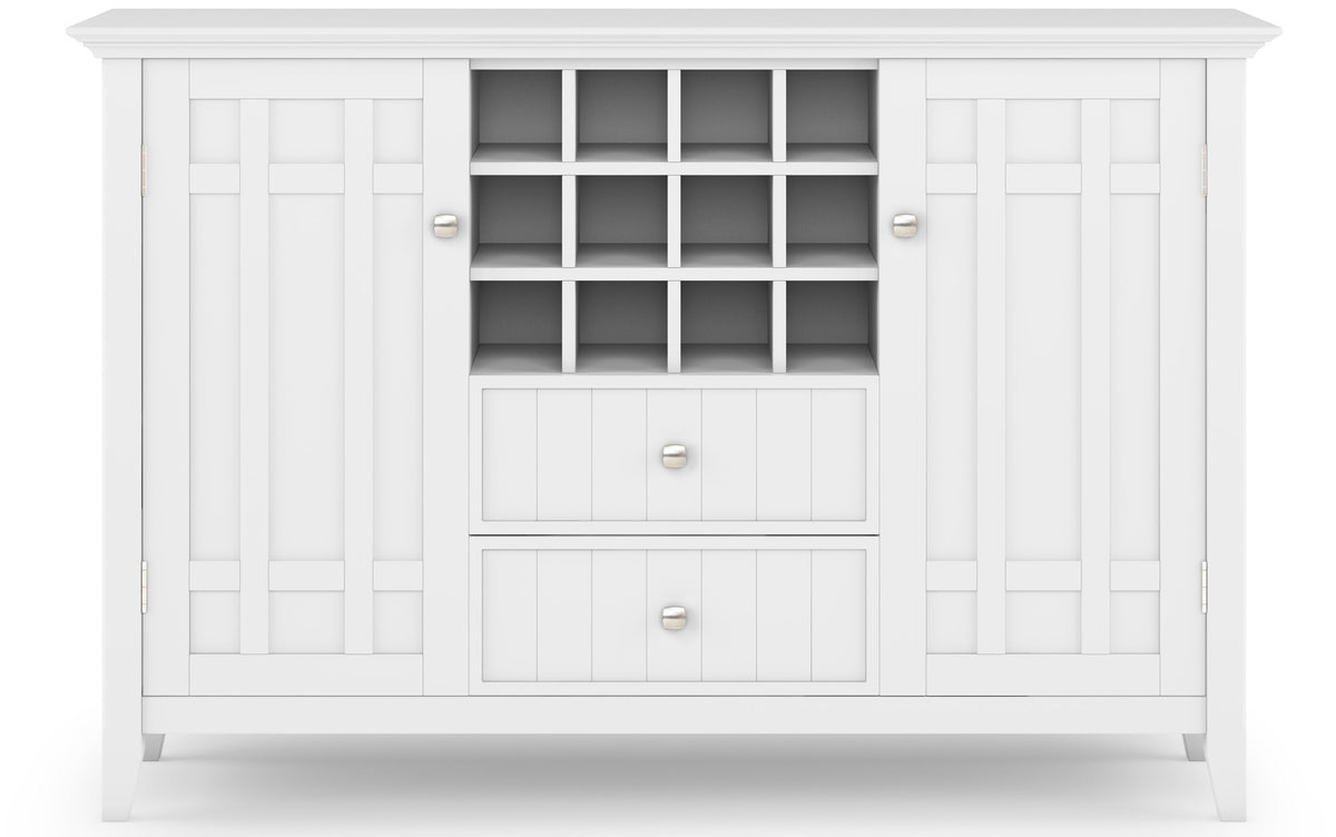 White | Bedford Sideboard Buffet & Winerack