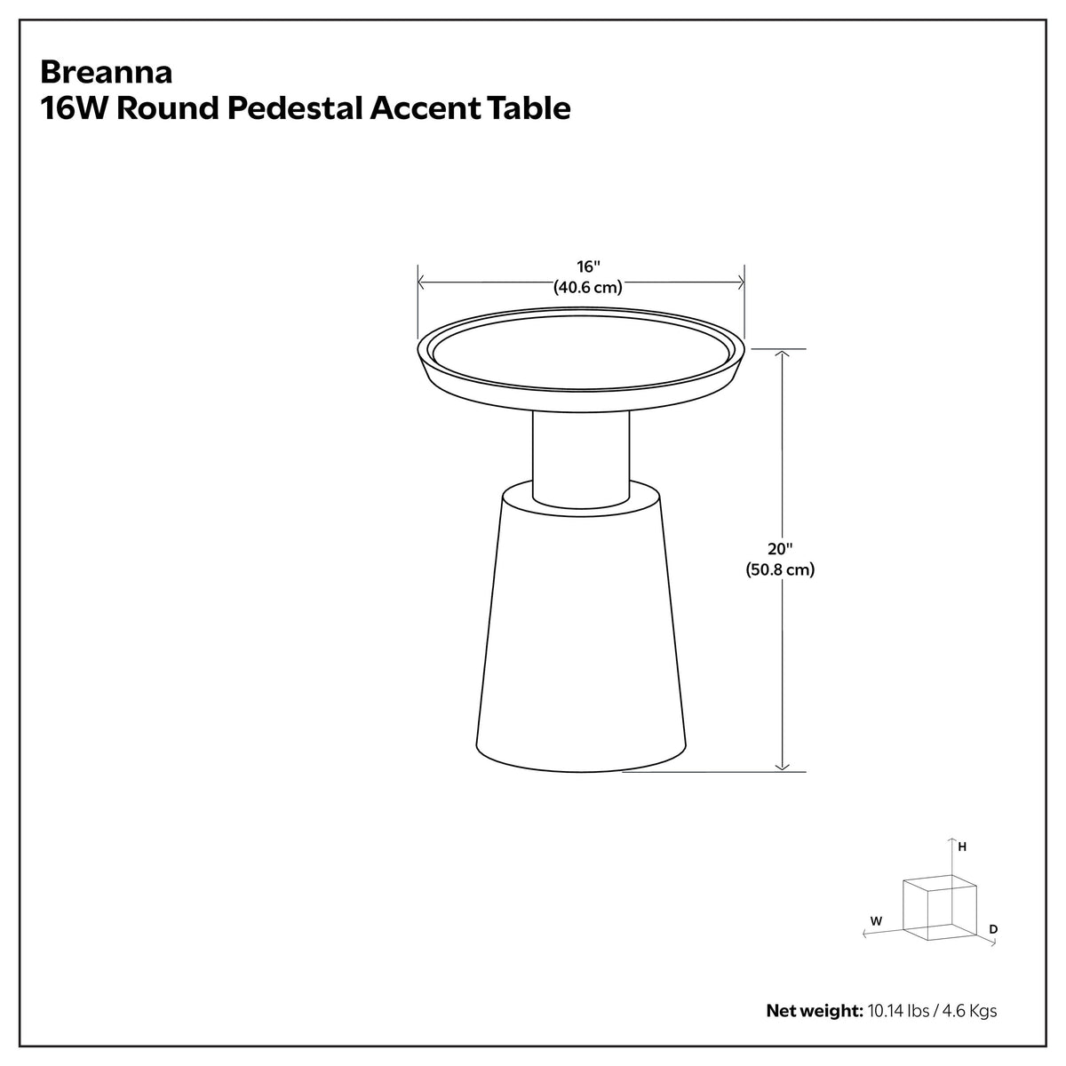 Black | Breanna Side Table