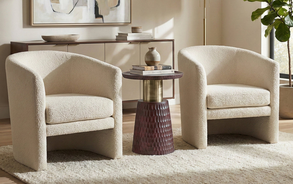 Walnut Brown/Gold | Breanna Side Table