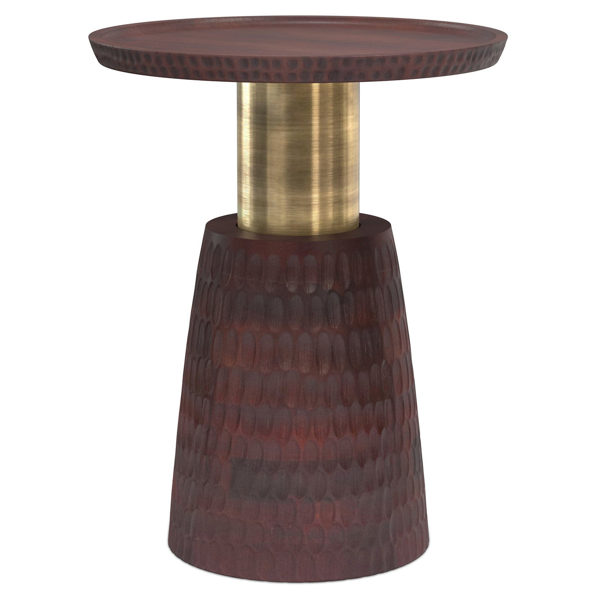 Walnut Brown/Gold | Breanna Side Table