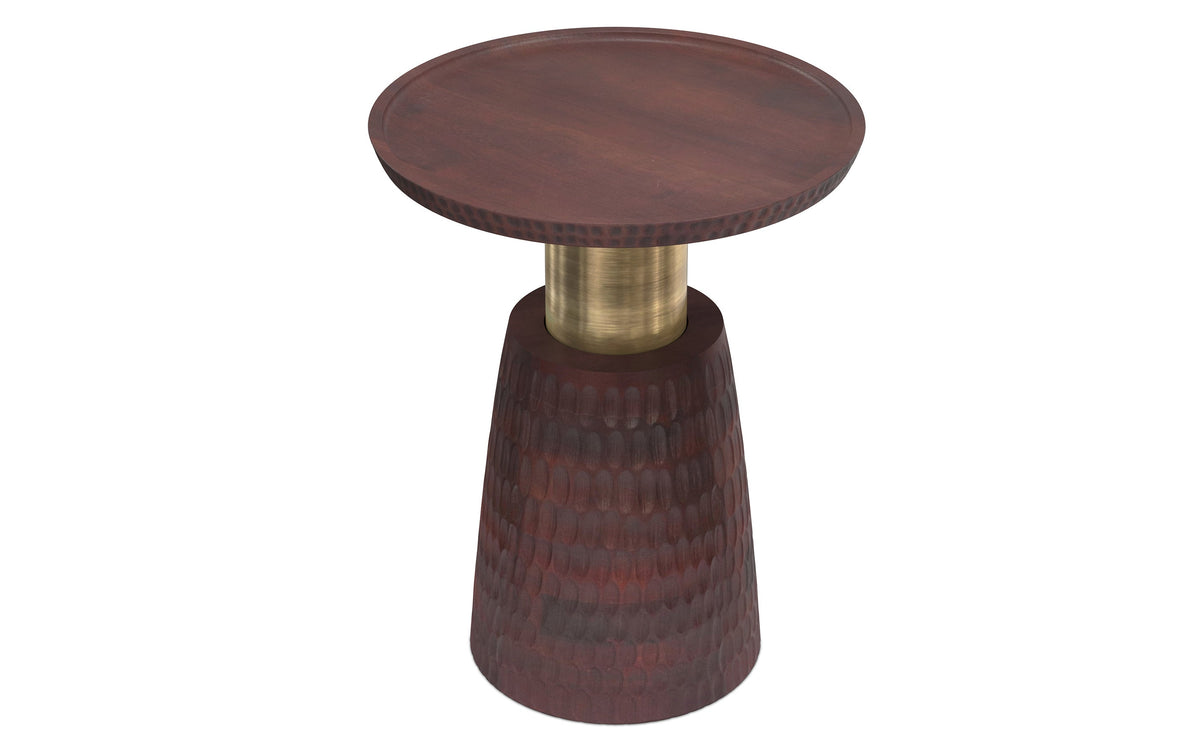 Walnut Brown/Gold | Breanna Side Table
